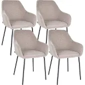 Kick Collection Set van 4 eetkamerstoel Guus - Taupe