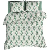 Romanette Dekbedovertrek Ottoman Green Katoen-200 x 200 / 220 cm | 2-Persoons