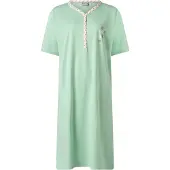 Lunatex - dames nachthemd 224163 - korte mouw - groen - maat L