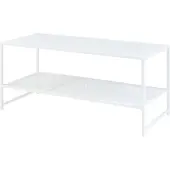 En.casa Salontafel Ruokolahti met roosterplank 102x43x46 cm wit mat