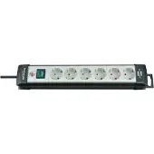 Brennenstuhl Premium-Line stekkerdoos 6-voudig zwart/lichtgrijs 5m H05VV-F 3G1,5