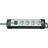 Brennenstuhl Premium-Line stekkerdoos 4-voudig zwart/lichtgrijs 1,8m H05VV-F 3G1,5