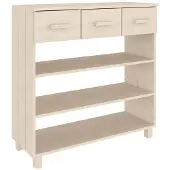 vidaXL Wandtafel HAMAR 90x35x90 cm massief grenenhout honingbruin