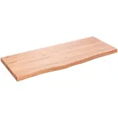 vidaXL Wandschap 100x40x(2-4)cm behandeld massief eikenhout lichtbruin