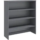 vidaXL Opzetkast HAMAR 90x30x100 cm massief grenenhout donkergrijs