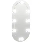 vidaXL Spiegel met LED-verlichting ovaal 60x30 cm glas