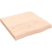 vidaXL Wandschap 60x60x(2-6) cm onbehandeld massief eikenhout