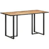 vidaXL Eettafel 140 cm ruw mangohout