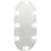 vidaXL Spiegel met LED-verlichting ovaal 80x40 cm glas