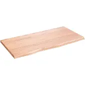 vidaXL Wandschap 80x40x2 cm behandeld massief eikenhout lichtbruin