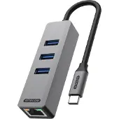Sitecom AD-1008 USB-C To Ethernet + 3 x USB Hub