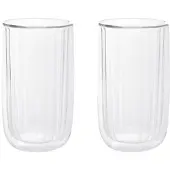 Homla Dubbelwandige glazen CEMBRA GROOVE, 2 x 350 ml