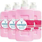 Seepje 4x Wasverzachter Pioenroos En Cederhout 30 Wasbeurten 750 Ml