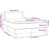 vidaXL Boxspring met matras stof lichtgrijs 120x190 cm