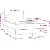 vidaXL Boxspring met matras stof zwart 120x190 cm