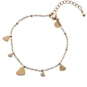 Go Dutch Label Day&Eve Armband Hearts On The Side | Goud