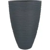 4Goodz Plantenbak/bloembak hoog rond 40 cm met ribbels