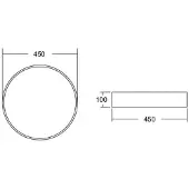 Brumberg Biro Circle, Ø 45 cm, DALI dimbaar, zilver, 4.000 K dimbaar, alu / grijs / zink, Werkkamer / Kantoor, Aluminium