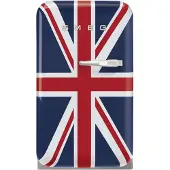 Smeg Koelkast Retro Vrijstaande ijskast Koelkast, Jaren 50, Enkeldeurs, Vrijstaand , Positie scharnier: Links, Gedecoreerd/ Speciaal, Union Jack
