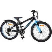 Volare Rocky Kinderfiets - 20 inch - Blauw Zwart - 85% afgemonteerd - 6 speed - Prime Collection