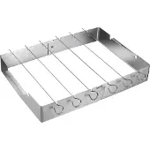 Westmark BBQ Spieshouder Set - Grill Spiesen - Gelijkmatig Grillen - Inklapbaar Ontwerp - 7 Delig - Zilverkleurig