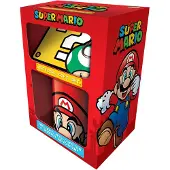 Super Mario - Mario geschenkdoos mok, onderzetter en sleutelhanger