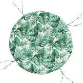 vidaXL Zitkussen rond bladpatroon Ø 100x11 cm oxford stof
