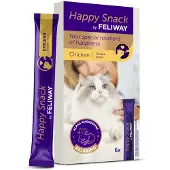 Feliway 11x Kattensnack Happy Snack Kip 6 x 15 gr