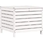 vidaXL Tuinvoetenbank 62x63,5x53,5 cm massief grenenhout wit