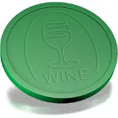 Combicraft Reliëfmunten wijn groen - 250 stuks