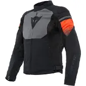 Dainese Air Fast Textile Jas Zwart/Grijs/Neonrood 46 Mannen