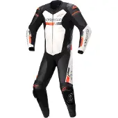 Alpinestars GP Force Chaser, lederen pak 1st. ,Zwart/Wit/Neon-Rood ,48