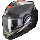 Scorpion Exo-Tech Evo Carbon, vouwhelm, zwart/groen, maat XS (54/55)