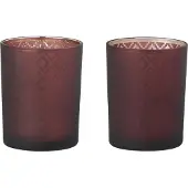 Dulaire Waxinelichthouder Bordeaux Rood Oosters 2 st. - 12.5 cm