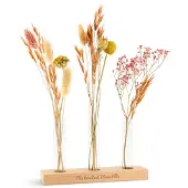 Yoursurprise Droogbloemen in gepersonaliseerde houder met drie vaasjes