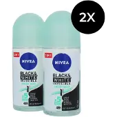 Nivea Black & White Invisible Roll'on Deo Fresh Mist - 2 x 50 ml