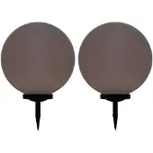 vidaXL Solarlampen 2 st LED rond 50 cm RGB