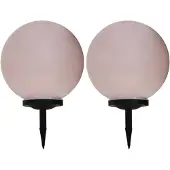 vidaXL Solarlampen 2 st LED rond 40 cm RGB