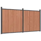 vidaXL Schuttingpaneel 353x186 cm HKC bruin