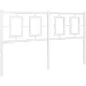 vidaXL Hoofdbord 135 cm metaal wit