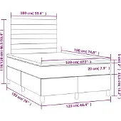 vidaXL Boxspring met matras stof zwart 120x190 cm