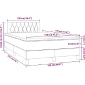 vidaXL Boxspring met matras stof donkerbruin 120x190 cm