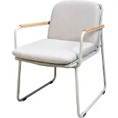 Yoi Serra dining chair aluminium salix rope salix/flax beige AW
