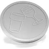 Combicraft Reliëfmunten bier en wijn zilver - 250 stuks
