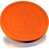 Combicraft Reliëfmunten wijn oranje - 250 stuks