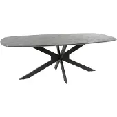 AnLi Style Eetkamertafel 215 deens ovaal (Zwart, 215x105x77cm)