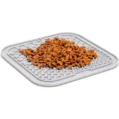 Nobleza Likmat Hond & Kat - Slowfeeder & Anti-Schrok Voermat - Antislip Siliconen - 20 x 20 cm - Grijs