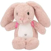 Depesche 12456 Princess Mimi - Knuffelhazen Nelly met zachte vacht in roze, een pluche knuffel van ongeveer 19 cm groot, met rugzak