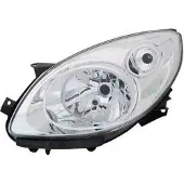 VAN WEZEL KOPLAMP LINKS MET KNIPPERLICHT H4 inclusief STELMOTOR Chrome 4371963 Van Wezel voor o.a. RENAULT