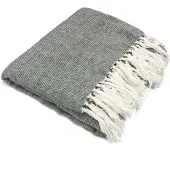 Sizo Handmade Plaid Madras 130 x 170 cm - Grey